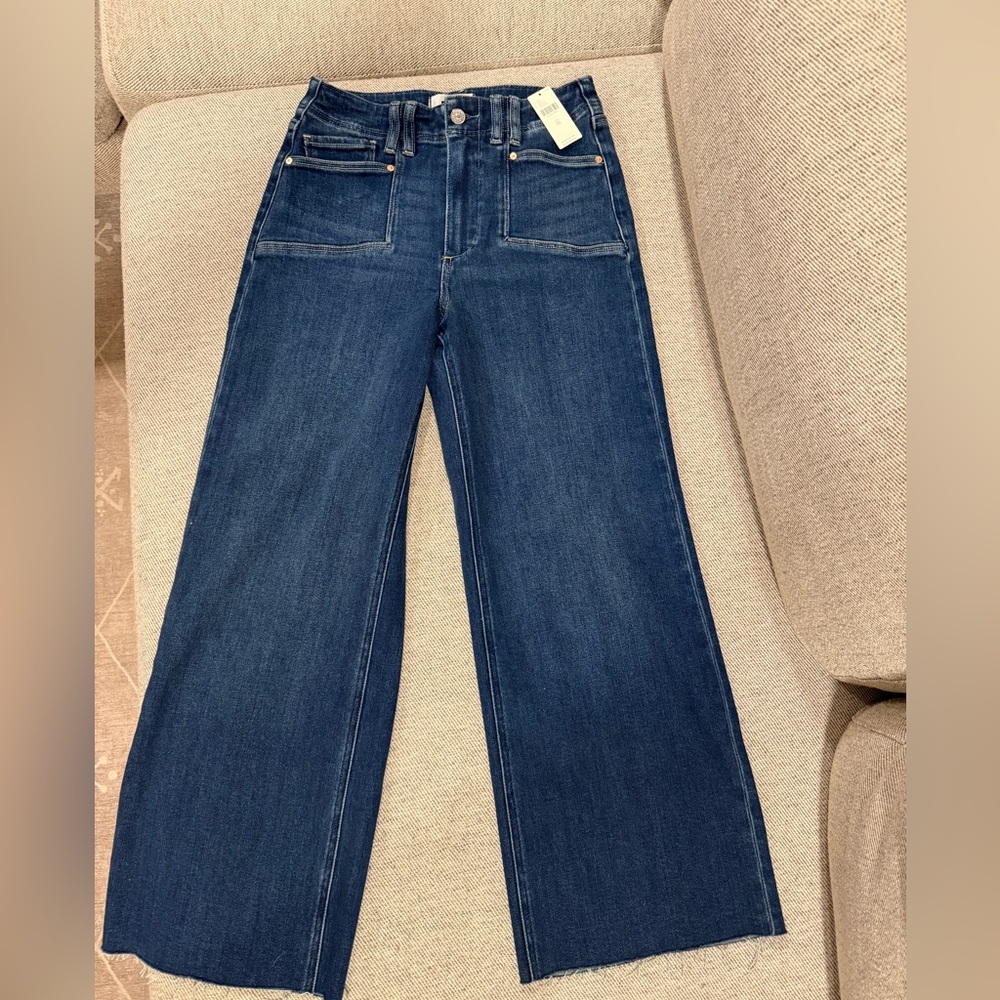Paige Anessa High Rise Wide Leg Crop Jean